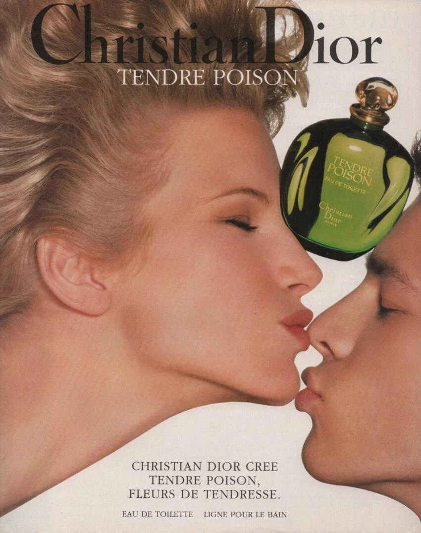 Publicité papier Parfum. Perfume ad. Dior Tendre Poison 1994 France