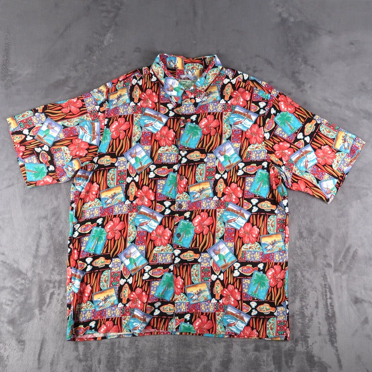Chemise Hawaïenne Homme Vintage Reyn Spooner Alfred Shaheen – XL – Fleurie