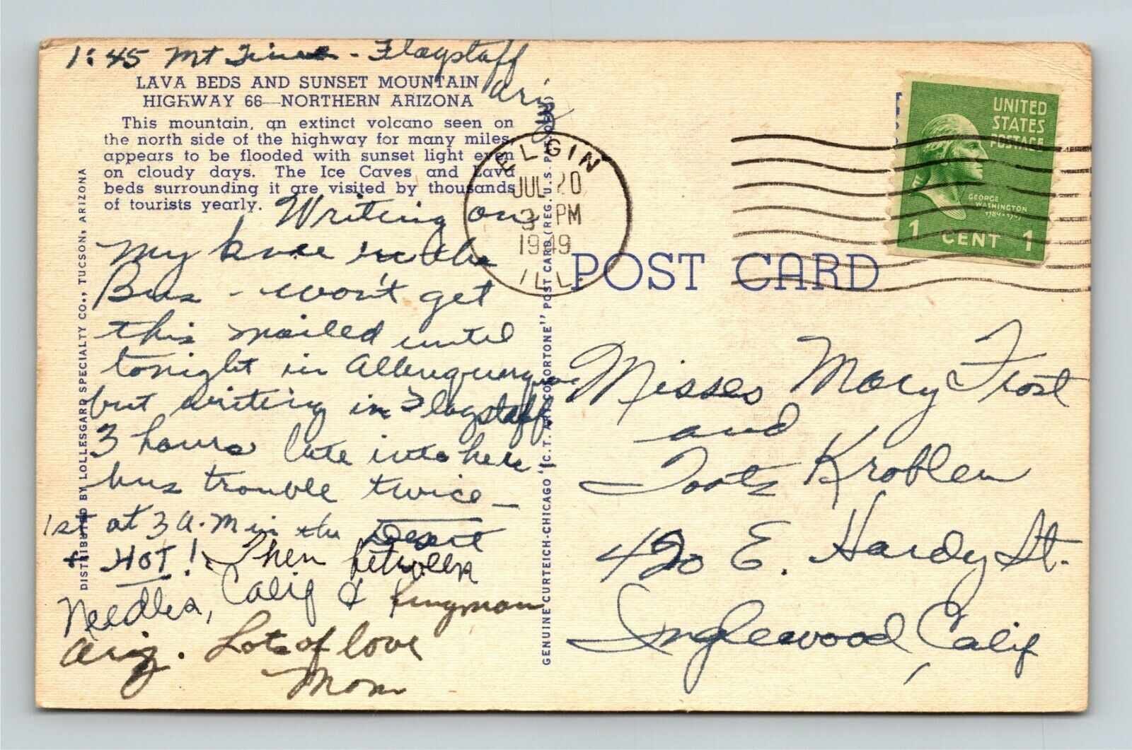 AZArizona, Lava Beds And Sunset, Scenic View, Vintage Postcard eBay