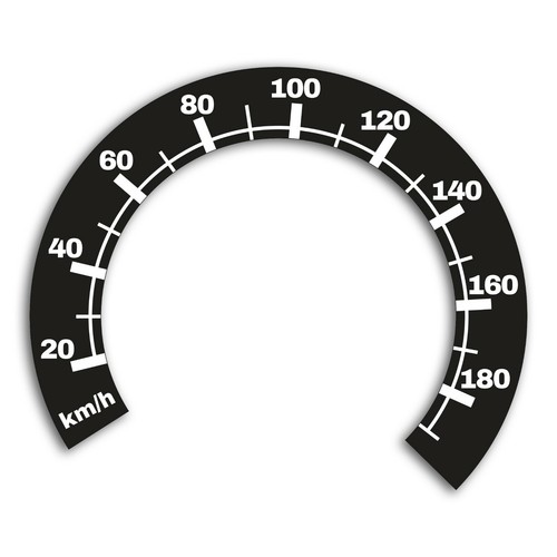 1985 - 2000 Harley-Davidson FXR speedometer conversion sticker, KM/H - Picture 7 of 8