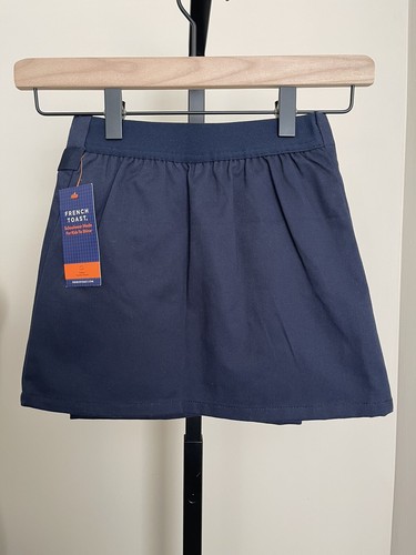 French Toast Girls Pleated Knot Scooter Navy Blue Sz 5 NWT - Picture 2 of 7