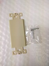  10 pc lot 1-Gang BLANK Ivory Decorator Insert for Decora Wall Plate Dead Front