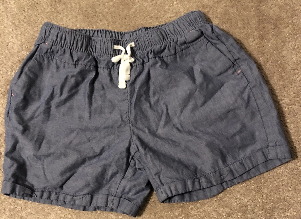 Pantalones Cortos Desteñidos Glory Niñas Azul Pull On con Cintura Elástica con Cordón Talla M 7-8 Foto 3 de 4