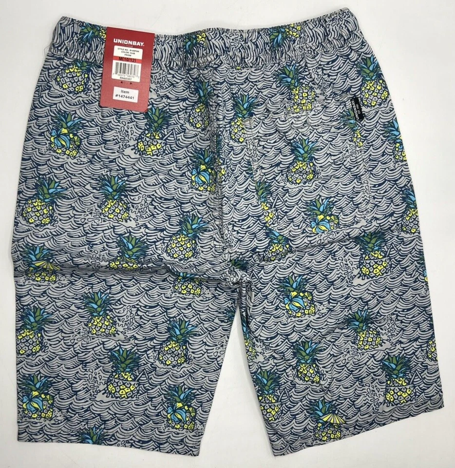 Pantalones Cortos de Algodón Cintura Elástica UNIONBAY con Cordón Prisma Talla M (10/12) para Niños Foto 4 de 4