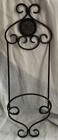 Single Plate Display Rack Wall Hanging Metal Bronze Copper Look Ornate Vintage