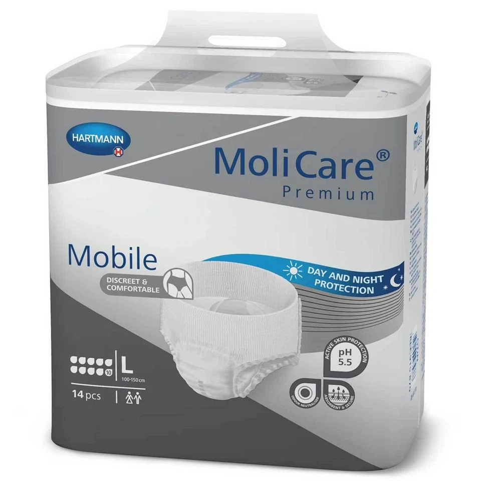MoliCare Premium Mobile 10 Drop 14 Count Size M L XL Incontinence Pants  - Image 4 of 4