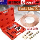 <!--F#f_0-->Brake Line Pipe Repair Kit 3/16 25ft Copper Pipe Flaring Tool & 20 Nuts Fittings<!--F/-->
