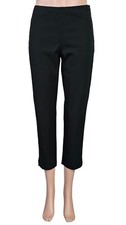 EILEEN FISHER Black Organic Stretch Cotton Twill Slim Ankle Pants PXS 158
