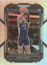 2023-24 Panini Prizm Seth Lundy Silver Prizm SP RC Rookie Atlanta Hawks