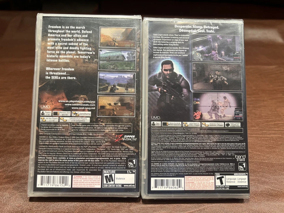 Syphon Filter: Logan's Shadow & SOCOM Fireteam Bravo Brand New! CASE FRESH! - Image 2 of 2
