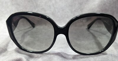 Glam Goth Coach HC8037B Angeline Black And Rhinestone Sunglasses