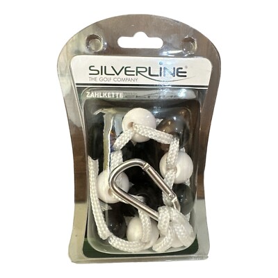 Silverline Golf Zaehlkette Scorecard Zaehler Schwarz Weiss NEU OVP