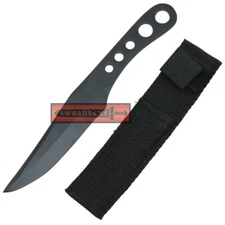 Bear Grip Survival Combat Hunting Knife 8.5 Inches Full Tang Nylon Sheath Black