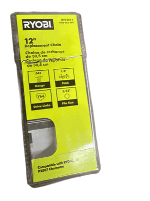 RYOBI 12 in. 0.043 Gauge Replacement Chainsaw Chain, 64 Links
