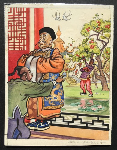 Louis Ward (Bristol Savages) 1930s Painting for Cigarette Card: Eastern Proverbs - Picture 2 of 3