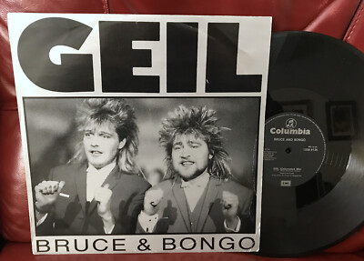 BRUCE & BONGO Geil RARE 1986 UK 12 INCH EMI 12DB 9135 Euro Disco synth pop EX!
