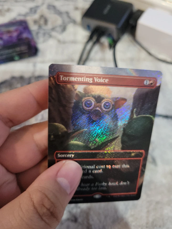 Secret Lair Mtg Furbys: The Gathering Tormenting Voice Confetti Foil - Image 2 of 4