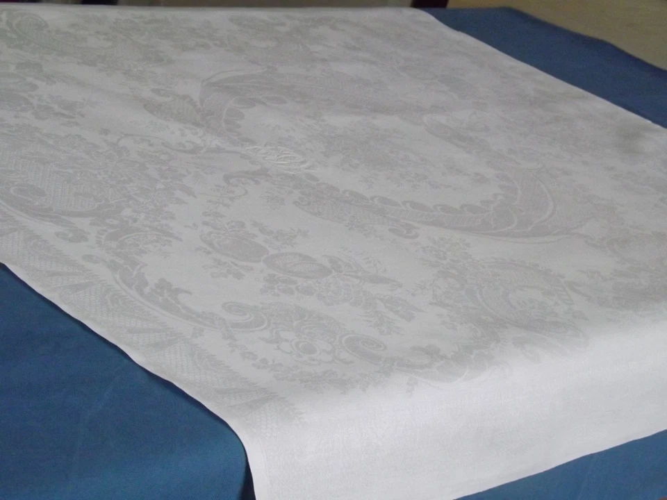 série de 18 superbes serviettes de table, damas de PUR fil de lin, anciennes - Photo 2/4