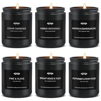 6 Vintage Leather/Oak/Amber Patchouli/Magnolia&SandalWood/Sage Citrus/Amber
