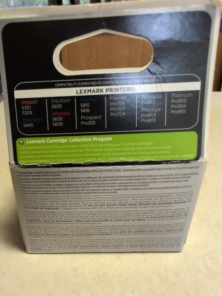 Juego de Tintas Color Original Lexmark 100Xl 14N0684 Nuevo Precintado Foto 3 de 4