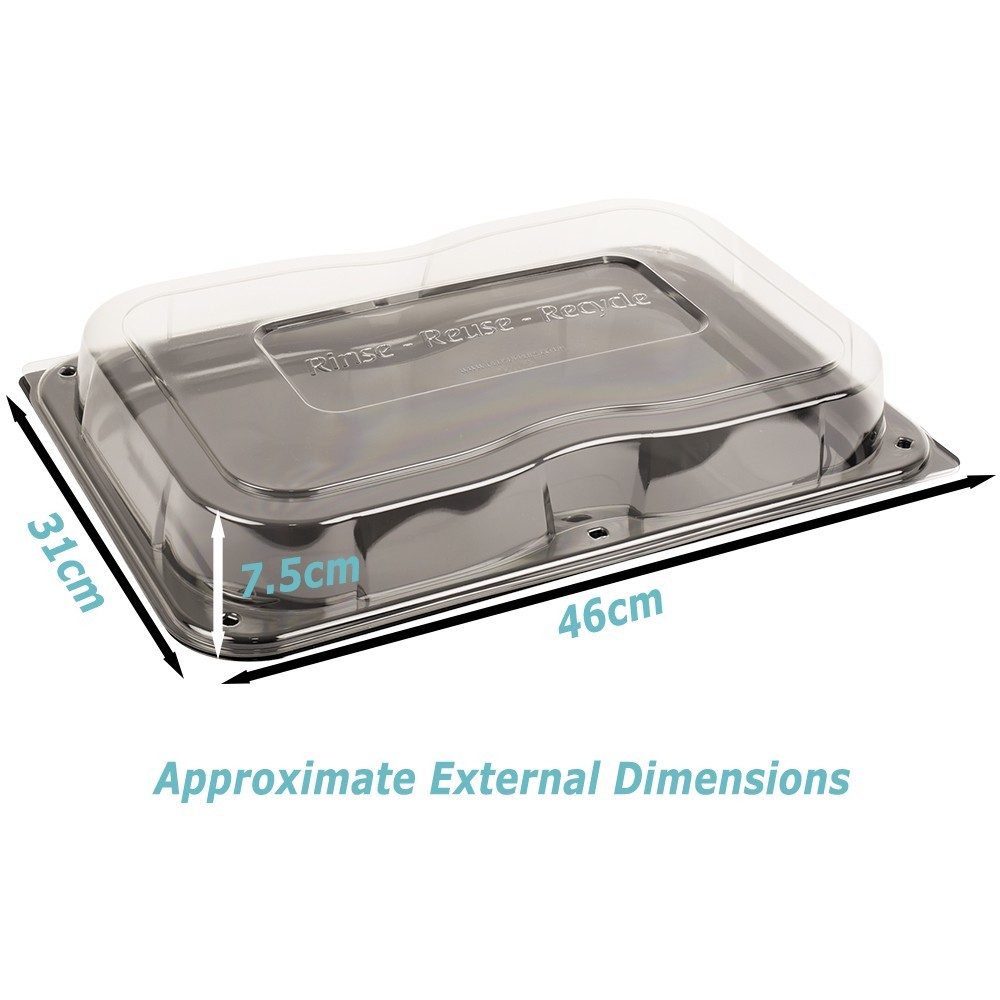 Large Sandwich Platter with Lids x 10 Catering Cake Buffet Party Platters Trays