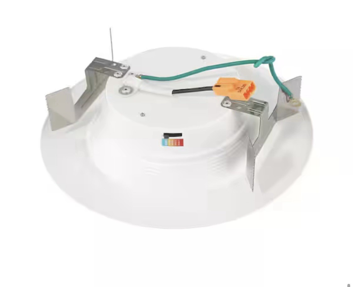 Commercial Electric 6 in. LED White Recessed Trim and Housing Kit Select CCT 4PK