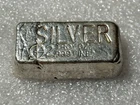 Rare! Vintage Omega M&B Mining 2 Troy oz .999 Fine Silver Hand Poured Bar