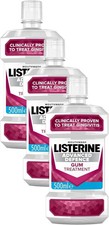 Image of 3 x Listerine Advanced Defence Gum Treatment Mouthwash 500ml Dental Care UK