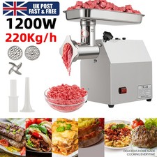 1200W Electric Meat Grinder Mincer Mixer Blender Chopper Sausage Maker 220kg/h