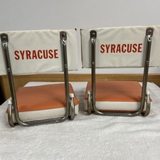 Set of 2 - Syracuse University Orange Vintage folding Padded stadium seats