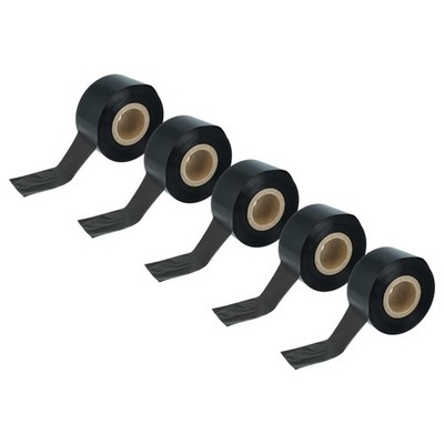5x Thermotransfer Band für Valentin Solo Pica II - Serie Wachs Harz schwarz 30mm