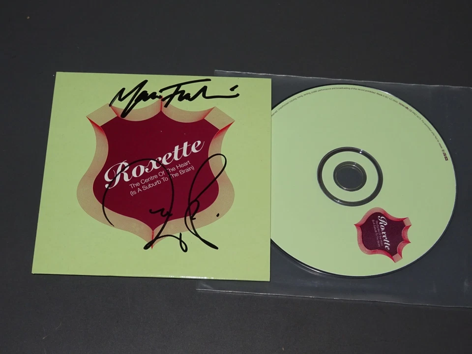 ROXETTE - THE CENTRE OF THE HEART (AUTOGRAMM, SIGNED) / PROMO-MAXI-CD (MINT-) - Bild 2 von 4