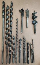 15 Miscellaneous Drill Bits - Different shank styles and sizes