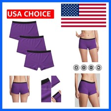 Women  s Boxer Briefs  Breathable Cotton Spandex Boyshort Trunk Panties Full...