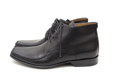 USED Louis Vuitton Men's Black Calf Leather Lace Dress Shoes Boots UK size 6 (US