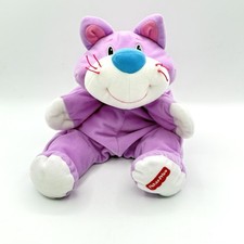 Fisher Price Purple Rumple Kitty Cat Floppy Plush Blue Nose 1999 Vintage Rare