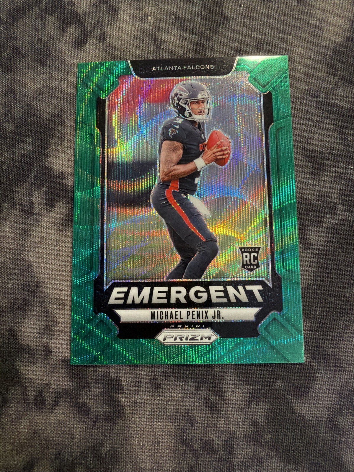 2024 Panini Prizm - Emergent Michael Penix Jr. #20 Green Wave Prizm (RC)