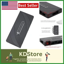 8-Port RGB Fan Hub Controller for PC, 4 Pin ARGB, PWM Fan Management, SATA Po...