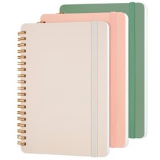 Utron 3 PCS Small Spiral Notebook 5x7, Notebooks for Note Taking, Morandi Spiral