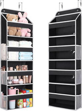 LAMU Over The Door Organizer 4 Tier Large Storage Clear Window Hanging Pockets