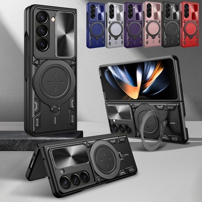 For Samsung Galaxy Z Fold 7/6/5 Armor Magnetic Ring Holder Stand Mag Safe Case