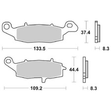 KAWASAKI ER6 F (EX650A6F/A7F) 650 2006-2015 PLAQUETTES DE FREIN SBS 705 HF (BIO)