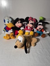 Disney Store 8" Mini Bean Bag Lot of 5 - Mickey Mouse And Friends