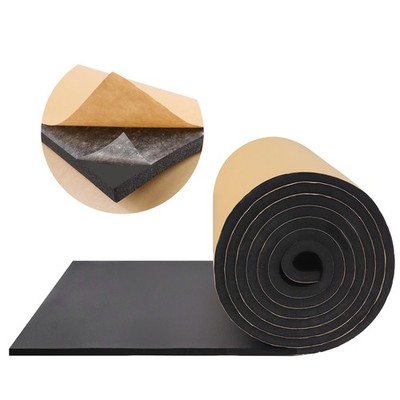 Black Adhesive Neoprene Foam Rubber Padding Sheet Roll 12x59x1/2 Inch Crafts
