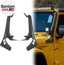 50" LED Straight Light Bar Brackets Windshield Roof A-Pillar Light Mounts Compat