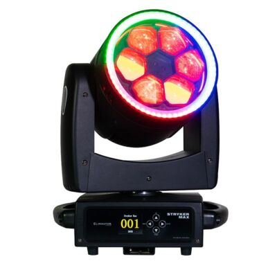Eliminator Lighting STRYKER MAX wash-zoom fixture RGBW LED + LED FX Ring