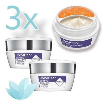 3x Avon Anew Lifting Dual Eye System, 2x10ml | Bestseller Augencreme | 3er Pack
