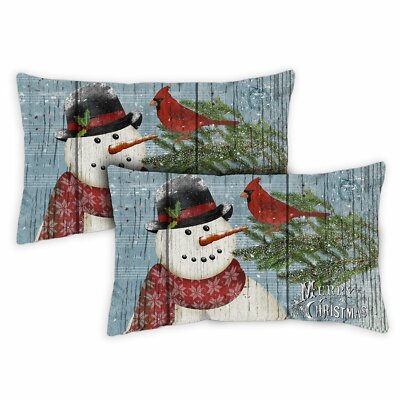 outdoor snowman pillows