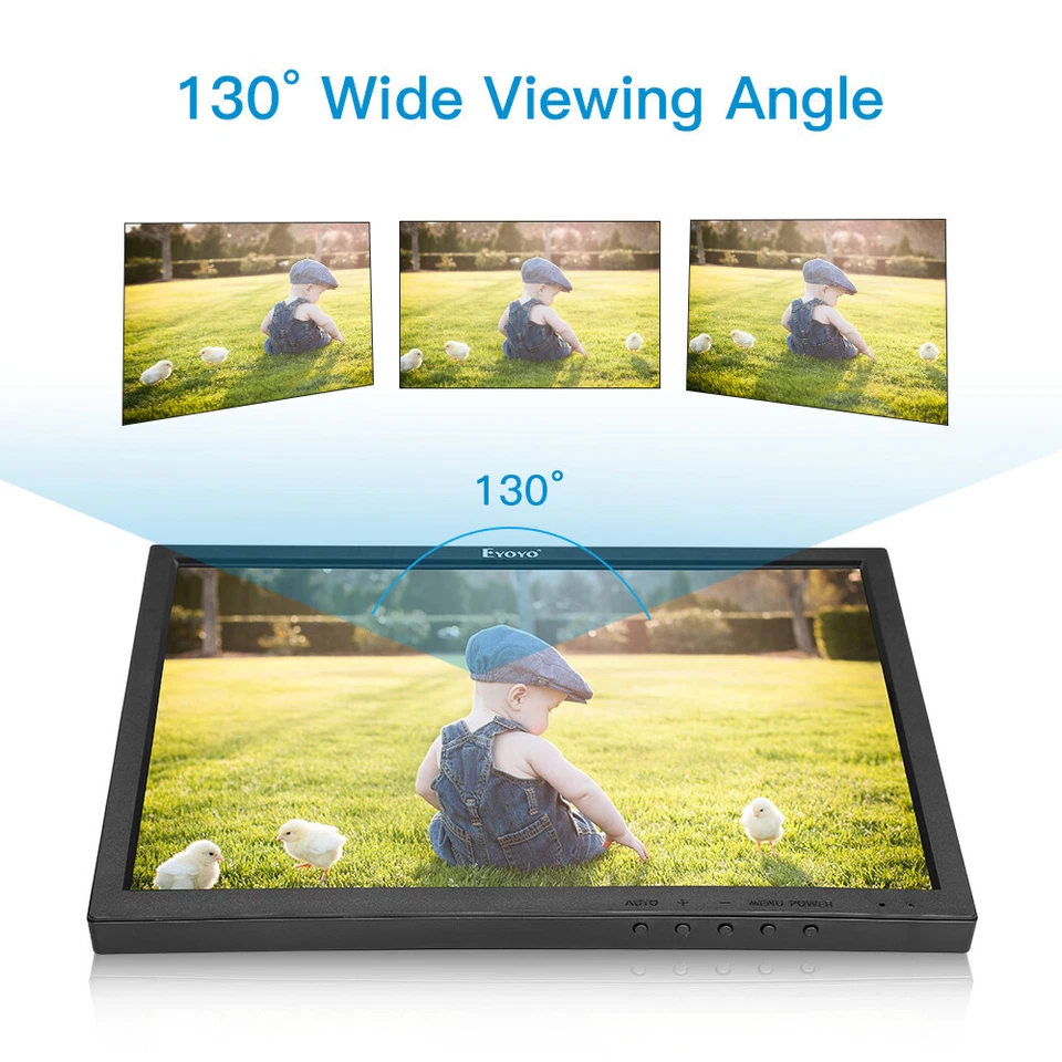 14 Inch 1024x768 HDMI LCD Monitor VGA BNC AV USB Gaming Display Kit For CCTV DVR - Image 3 of 4