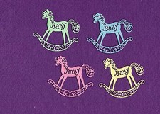ROCKING HORSE BABY die cuts scrapbook cards